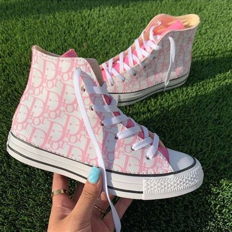 pink dior shoes high top